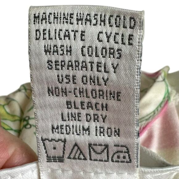 Chadwick’s Floral Pink Sleeveless Sheath Dress Size 6 Pink Blue Green White - Picture 8 of 9